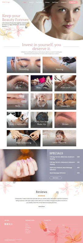 Website for Salon
